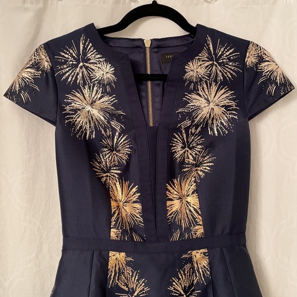 Ted Baker Tdzalla Sculpted Stardust Jacquard Dress - Picture 3 of 7